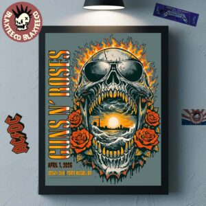 Guns N Roses Porto Alegre Brazil 2026 Event Poster At Jockey Club On April 1 2026 Home Decor Poster Canvas