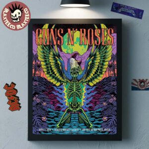 Guns N Roses Sao Jose Do Rio Preto Brasil 2026 Venue Poster At Alberto Bertelli Lucatto On April 7 2026 Home Decor Poster Canvas