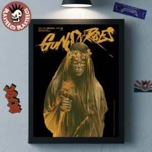 Guns N Roses Sao Luis Brasil 2026 Venue Poster On April 21 2026 The Skeleton Bride Art Home Decor Poster Canvas