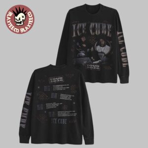 Ice Cube 2026 Tour USA And Canada Merch Collection Bootleg Graphic With Dates Back Long Sleeve Tee