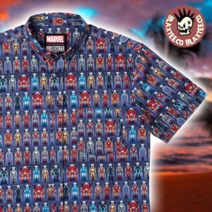 Iron Man RSVLTS Hall Of Armor Button Short Sleeve Hawaiian Shirt