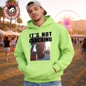 Justin Bieber Coachella 2026 Festival Merchandise Bieber Finger Up It’s Not Clocking Green Hoodie