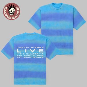 Justin Bieber Coachella 2026 Merch Live In Indio California On April 11 And 18 2026 Sea Stripe T-Shirt