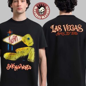 Korn X Sick New World 2026 Las Vegas Merch Tee On April 25 2026 Voodoo Doll Two Sided T-Shirt