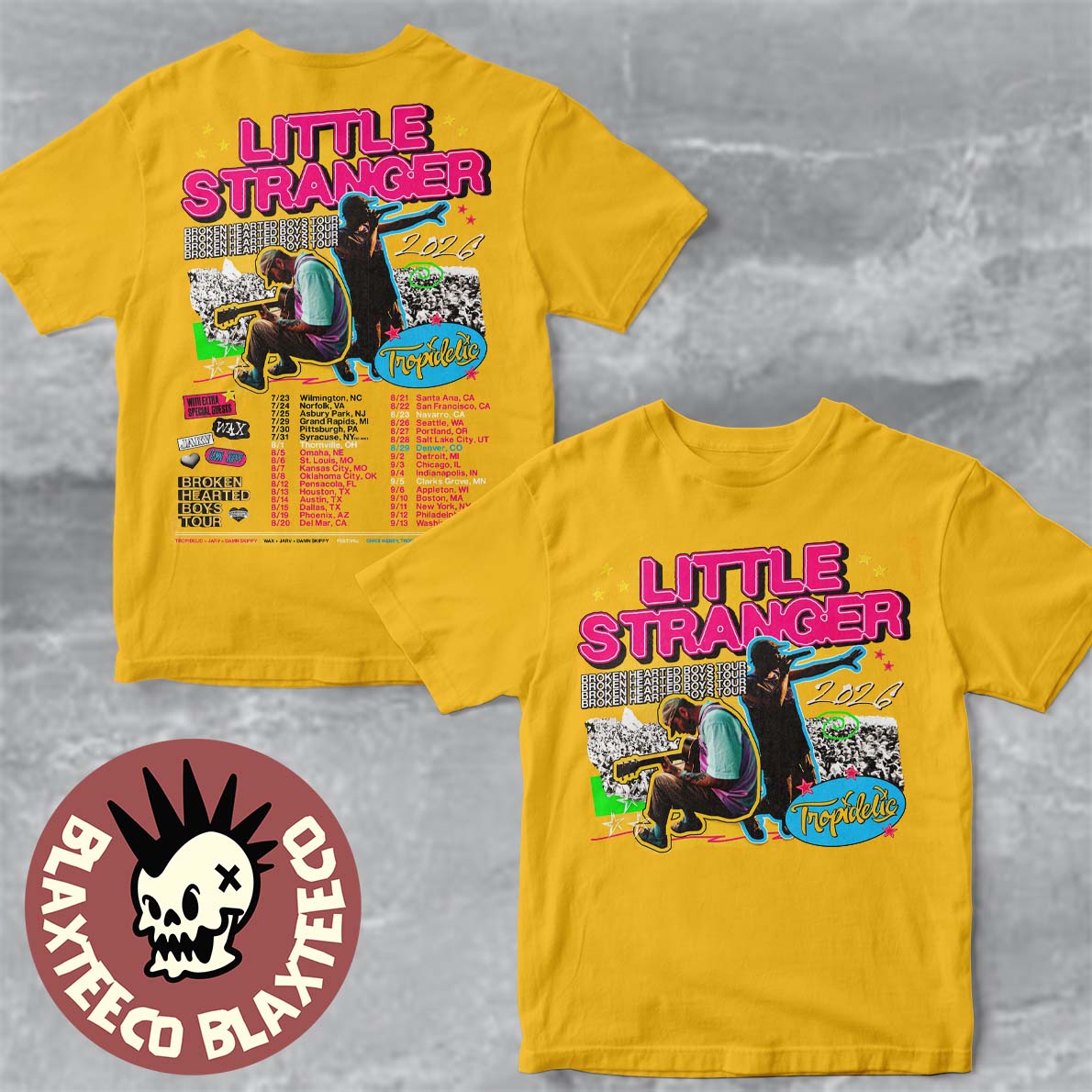 Little Stranger Broken Hearted Boys Tour 2026 North America Schedule Dates Two Sided T-Shirt Little Stranger Broken Hearted Boys Tour 2026 North America Schedule Dates Two Sided T-Shirt