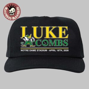 Luke Combs South Bend Indiana 2026 Tour Merch At Notre Dame Stadium April 18 2026 Notre Dame Fighting Irish Logo Hat
