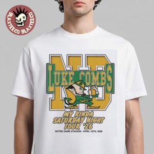 Luke Combs South Bend Indiana 2026 Tour Merch Tee At Notre Dame Stadium April 18 2026 Notre Dame Fighting Irish Big Logo T-Shirt