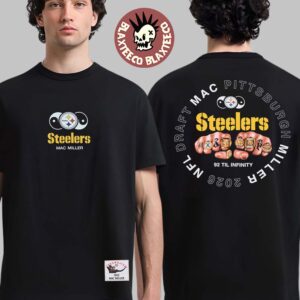 Mac Miller X Pittsburgh Steelers Mitchell And Ness NFL Draft 2026 Knuckles Two Sided T-Shirt