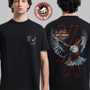 Machine Gun Kelly Harley Davidson X MGK Lost Americana Eagle Two Sided T-Shirt