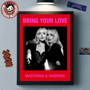 Madonna And Sabrina Carpenter Bring Your Love Single Home Decor Poster Canvas