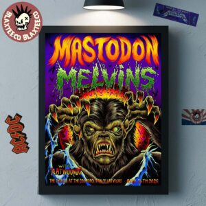 Mastodon With Melvins And Flatwounds Las Vegas 2026 Event Poster At The Chelsea At The Cosmopolit Of Las Vegas On April 24 2026 Poster Canvas