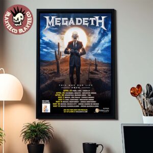 Megadeth This Was Our Life 2026 Latin America Tour Schedule Dates Home Decor Poster Canvas