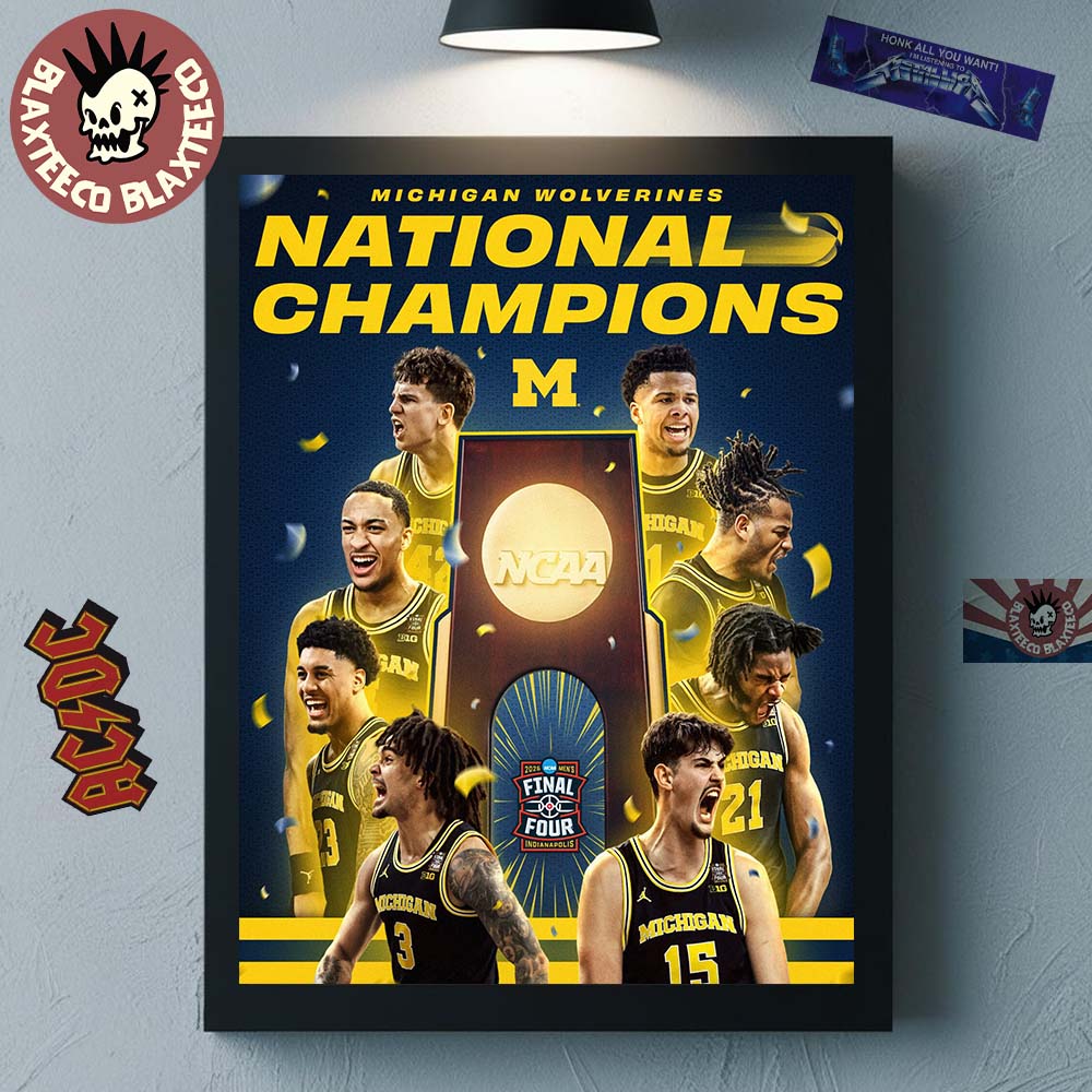 Michigan Wolverines 2026 Men's Basketball National Champions For The First Time Since 1989 Poster Canvas Michigan Wolverines 2026 Men's Basketball National Champions For The First Time Since 1989 Poster Canvas