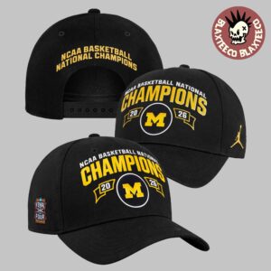 Michigan Wolverines 2026 NCAA Men’s Basketball National Champions Jordan Brand Locker Room Rise Adjustable Hat