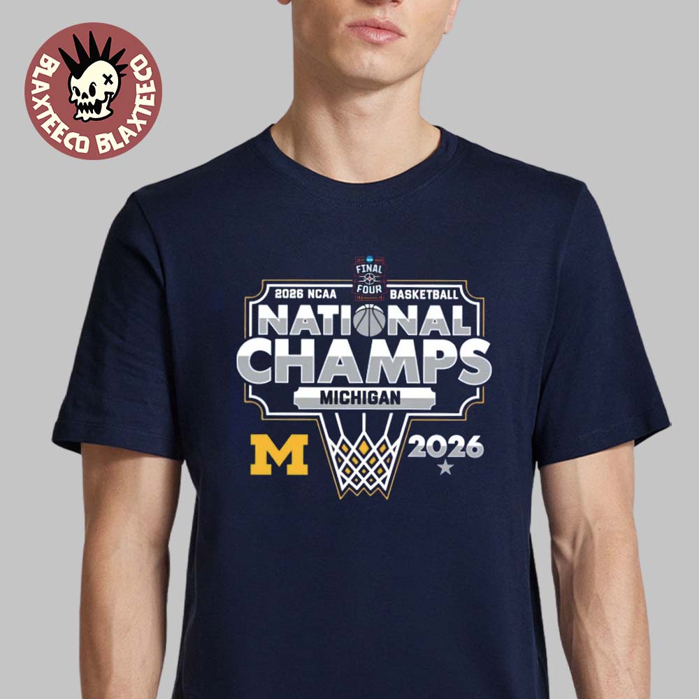 Michigan Wolverines Men's Basketball 2026 NCAA National Champions March Madness Hoops T-Shirt Michigan Wolverines Men's Basketball 2026 NCAA National Champions March Madness Hoops T-Shirt