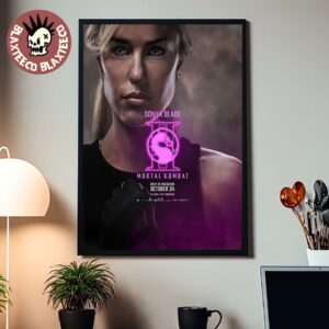Mortal Kombat II Movie Exclusive Sonya Blade Character Poster Canvas For Home Decor