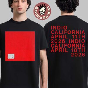 Nine Inch Nails Coachella 2026 Festival Indio California Merch April 11 And 18 2026 Two Sided T-Shirt