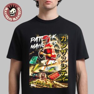 Patrick Mahomes Kansas City Chiefs Kaiju Card Topps X NFL T-Shirt