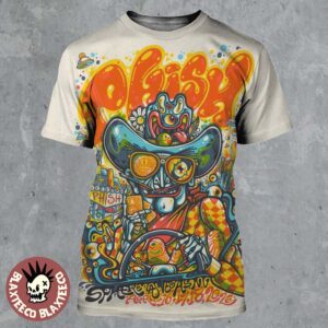 Phish Live At Sphere Las Vegas 2026 Second Weekend One LE Venue Poster On April 16 17 18 2026 The Cowboy Riding Car Art 3D Shirt