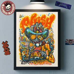 Phish Live At Sphere Las Vegas 2026 Second Weekend One LE Venue Poster On April 16 17 18 2026 The Cowboy Riding Car Art Poster Canvas