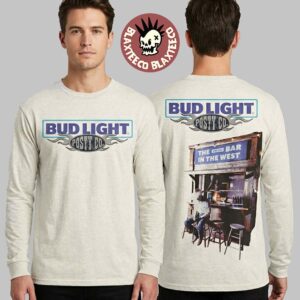 Post Malone Stagecoach 2026 Festival Indio California Merch On April 26 2026 Bud Light The Smallest Bar in the West Long Sleeve