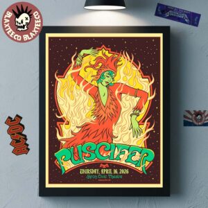 Puscifer Akron Ohio 2026 Venue Poster At Akron Civic Theatre On April 16 2026 Home Decor Poster Canvas