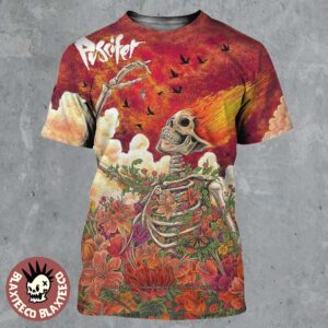 Puscifer Asheville North Carolina 2026 Gig Poster At Thomas Wolfe Auditorium On March 31 2026 Floral Flame Skeleton Art All Over Print Shirt