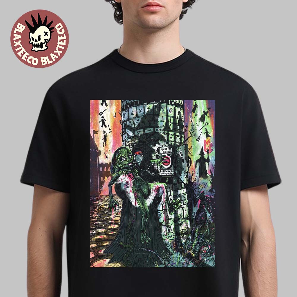 Puscifer Bethlehem Pennsylvania 2026 Event Poster At Wind Creek Event Center On April 3 2026 T-Shirt Puscifer Bethlehem Pennsylvania 2026 Event Poster At Wind Creek Event Center On April 3 2026 T-Shirt