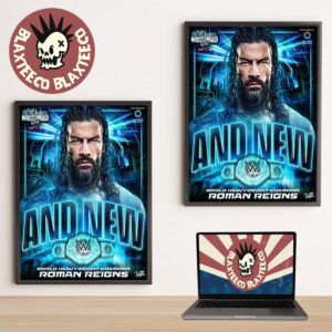 Roman Reigns New WWE World Heavyweight Champion WWE Wrestlemania 42 Vegas Poster Canvas
