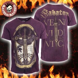 Sabaton Julius Caesar Veni Vidi Vici Crossing The Rubicon Vintage Washed T-shirt