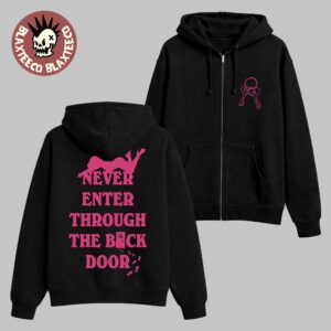 Sabrina Carpenter Coachella 2026 Merch Never Enter Through The Back Door Zip Up Hoodie