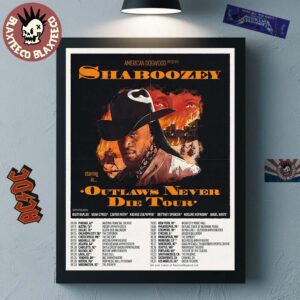 Shaboozey Outlaws Never Die Tour 2026 North America Schedule Dates Home Decor Poster Canvas