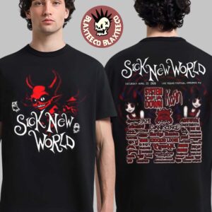 Sick New World 2026 Las Vegas Festival Merch On April 25 2026 Full Lineup Signature Red Devil T-Shirt