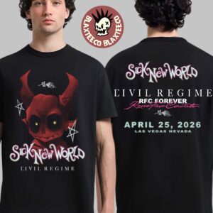 Sick New World 2026 Las Vegas Festival X Civil Regime Merch On April 25 2026 Little Red Devil Face T-Shirt