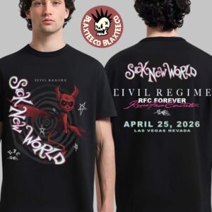 Sick New World 2026 Las Vegas Festival X Civil Regime Merch On April 25 2026 The Winged Red Devil Circle T-Shirt