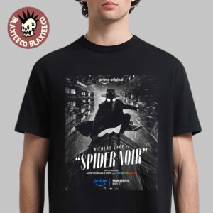 Spider-Noir Starring Nicolas Cage New Series Poster Authentic Black And White Version T-Shirt