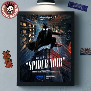Spider-Noir Starring Nicolas Cage New Series Poster True Hue Full Color Version Home Decor Poster Canvas