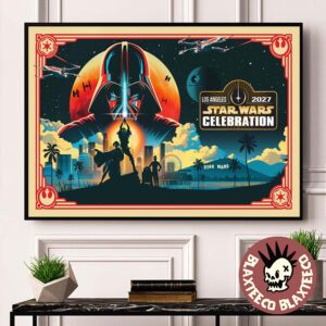 Star Wars Celebration 2027 Los Angeles Official Poster Canvas For Home Decor