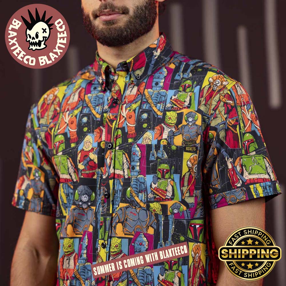 Star Wars RSVLTS Any Methods Necessary Button Short Sleeve Hawaiian Shirt Star Wars RSVLTS Any Methods Necessary Button Short Sleeve Hawaiian Shirt