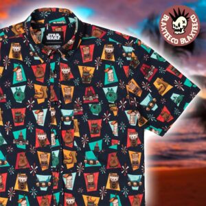 Star Wars RSVLTS Cosmic Cocktails Button Short Sleeve Hawaiian Shirt