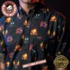 Stranger Things RSVLTS Demogorgon Flowers Pattern Button Short Sleeve Hawaiian Shirt