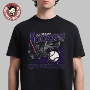 Star Wars X MLB 2026 Star Wars Day Colorado Rockies Dark Side Darth Vader Purple Mountain Majesties T-Shirt