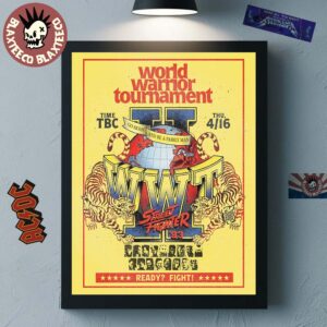 Street Fighter Movie World Warrior Tournament Flyer Poster Canvas For Home Decor