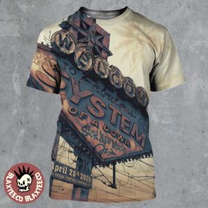 System Of A Down Sick New World 2026 Las Vegas Festival Venue Poster On April 25 2026 Signature Las Vegas Sign Art All Over Print Shirt