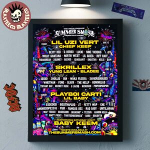 The 2026 Lyrical Lemonade Summer Smash Chicago Full Lineup At SeatGeek Stadium From June 12 To 14 2026 Decor Poster Canvas