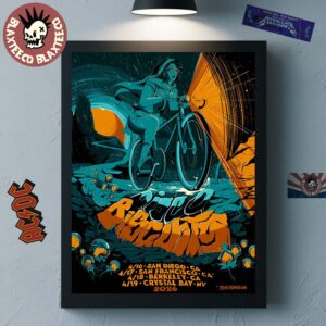 The Disco Biscuits Bicycle Day West Coast 2026 Tour California And Nevada Dates From April 16 To 19 2026 Home Decor Poster Canvas
