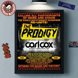 The Prodigy Warriors Dance UK And Ireland Arena Tour 2026 Lineup With Schedule Dates Home Decor Poster Canvas