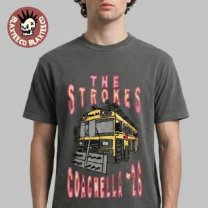 The Strokes Coachella 2026 Indio California Merch Vintage Bus Art T-Shirt