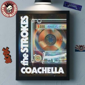 The Strokes Coachella 2026 Night 1 Poster Indio California On April 11 2026 Home Decor Poster Canvas