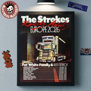 The Strokes Reality Awaits Europe 2026 Tour Schedule Dates Home Decor Poster Canvas